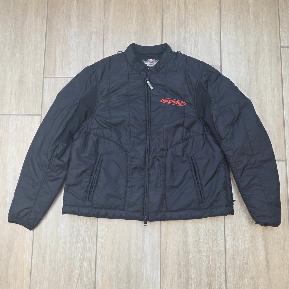 Harley Davidson FXRG Jacket Liner Womens 2W Black Quilted PrimaLoft Motorcycle